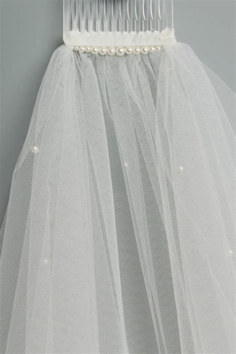 Pearl Comb Cut Edge Veil Nieve Couture