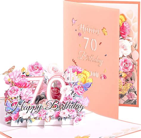 Aimeeoi Rose Pop Up Card Elegant 3d Camellia Rose Flower Birthday Card For Women