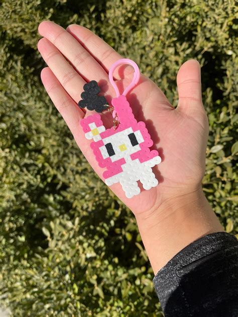 Sanrio Perler Bead Keychainkuromi Keychainmelody Keychaincinnamoroll Keychain Pompompurin