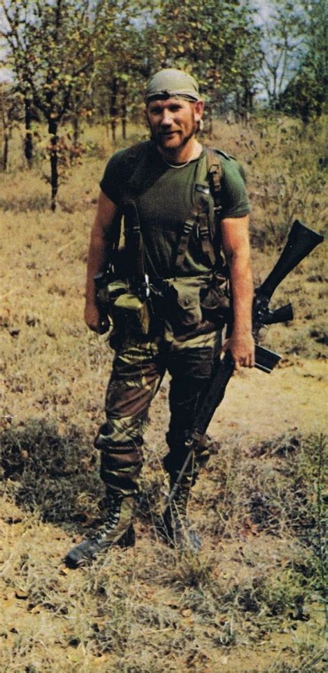 Rhodesian Soldier during the Bush War, 1970s. [648x1330] (X-Post /r ...