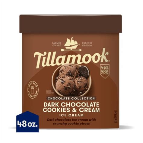 Tillamook Chocolate Collection Dark Chocolate Cookies Cream Ice Cream