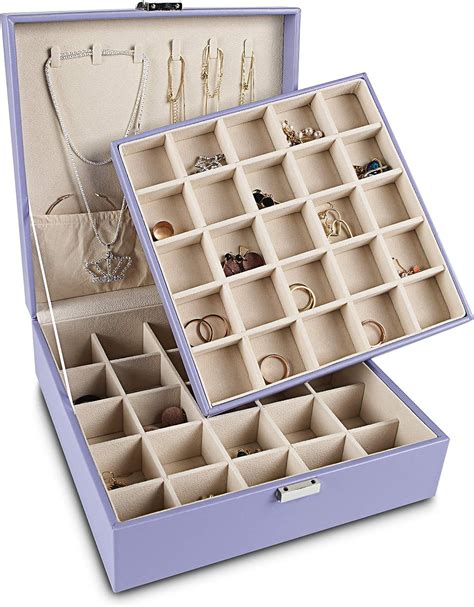 Amazon Frebeauty Earring Organizer Classic Jewelry Box 50 Slots