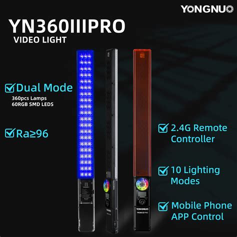 Snapklik YONGNUO YN360III PRO YN360 III PRO LED Video Stick Ice Light