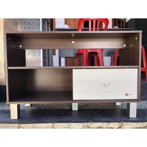 Jual Meja Rak Buffet Tv Activ Minimalis Pintu Sleding Geser Sudah