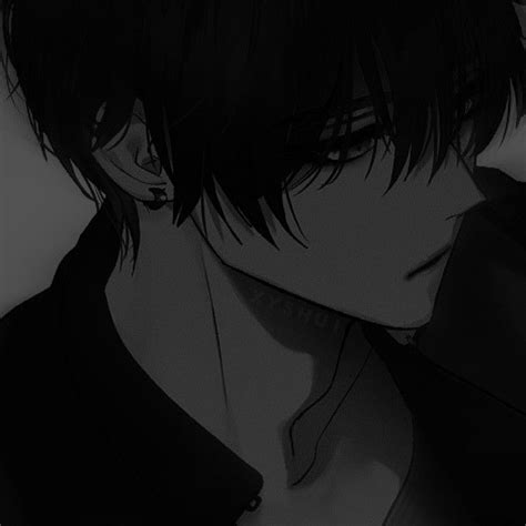 ༘ ┊͙ ᴀɴɪᴍᴇ ɪᴄᴏɴꜱ ˊˎ ˚ Anime Monochrome Dark Anime Guys Anime