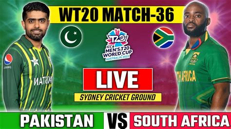 Live Pakistan Vs South Africa T20 World Cup Match 36 Live Score World