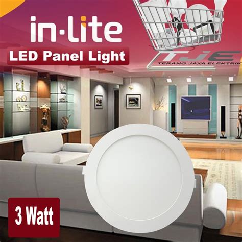 Jual Downlight Led Led Panel Bulat Ib Watt Putih Kuning In Lite