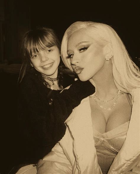 Christina Aguilera poses with daughter Summer Rain, 9, in rare photo