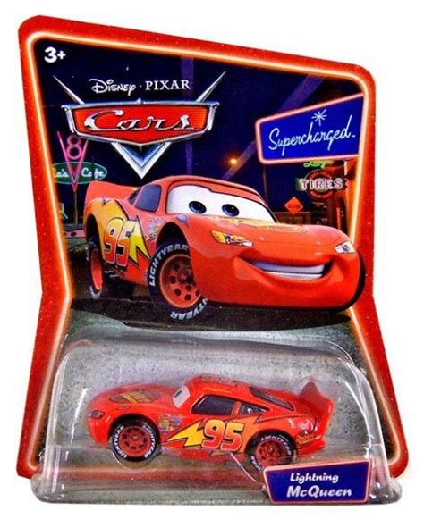 Disney Pixar Cars Supercharged Lightning McQueen 155 Diecast Car Mattel Toys - ToyWiz