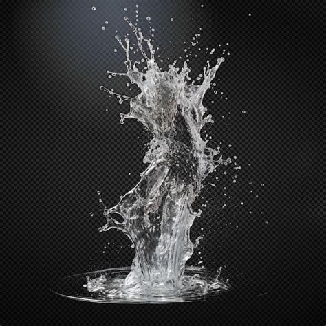 Water Splash Overlay Effect Premium Ai Generated Psd