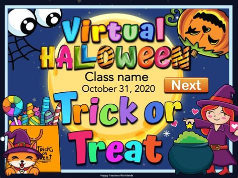 Virtual Halloween Trick Or Treat Powerpoint Game Teaching Resources