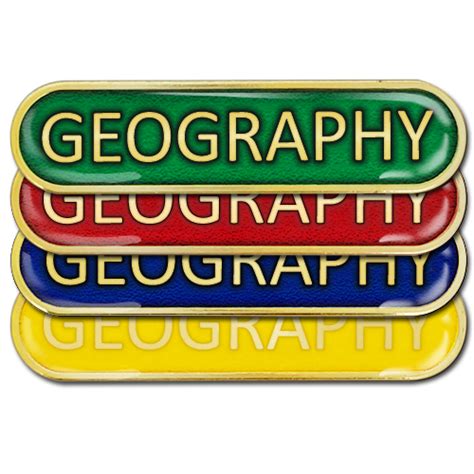 Geography Bar Badge By School Badges Uk