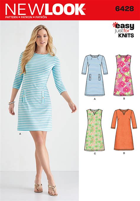 New Look Misses Knit Dresses Sewing Pattern