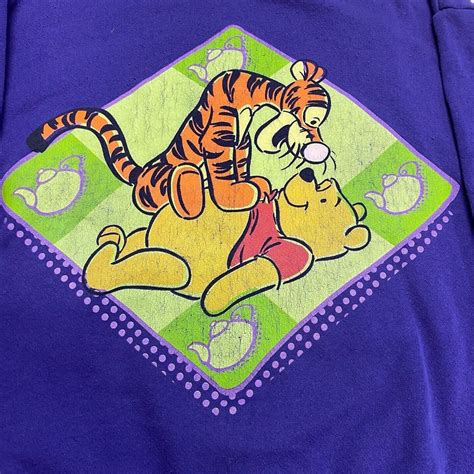 Vintage 90s Winnie The Pooh And Tigger Disney Purple Gem