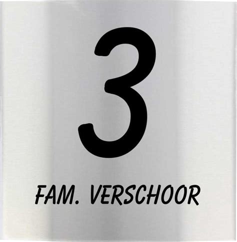 Rvs Naambord Gebogen X Cm Bol