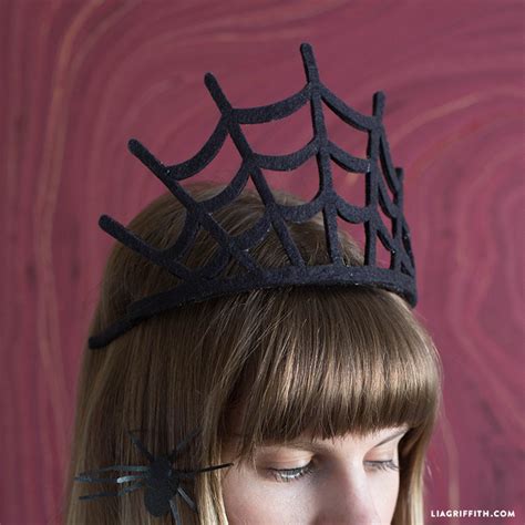 DIY Halloween Accessory: Felt Spiderweb Crown - Lia Griffith