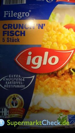 Iglo Filegro Crunch N Fisch Röstipanade Preis Angebote Kalorien