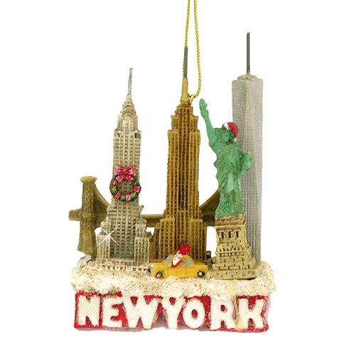 New York City Skyline Landmarks Christmas Ornament