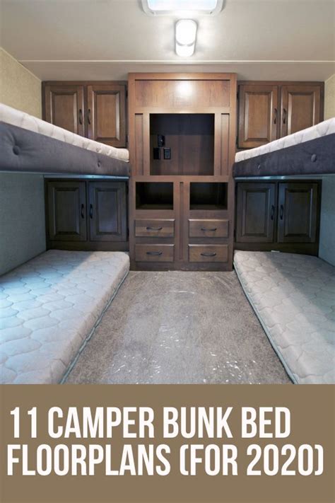 11 Camper Bunk Bed Floorplans For 2020 Camper Bunk Beds Camper Interior Design Bunk Beds