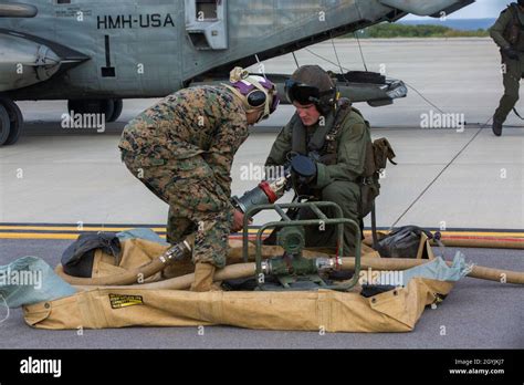 Marines With Marine Wing Support Squadron 171 1st Marine Aircraft Wing