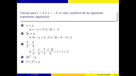 Calcula Para X E Y El Valor Numérico De Las Siguientes Hot Sex Picture