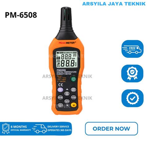 Jual Pm6508 Digital Temperature Humidity Meter Peakmeter Wet Bulb Dew