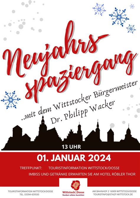 Neujahrsspaziergang Stadt Wittstock Dosse