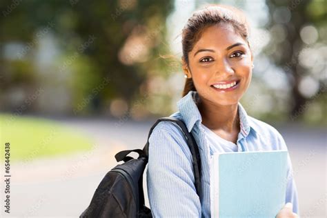 Female College Student On Campus Stock Photo Adobe Stock