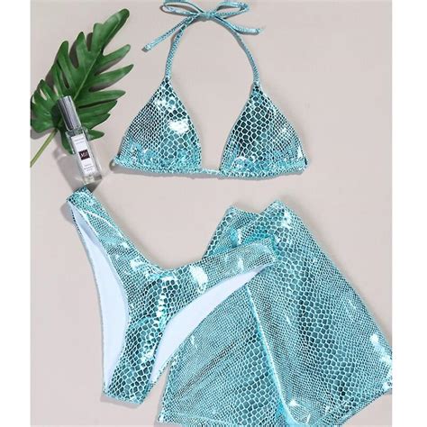 Gnim Sexy Triangle Swimwear Women 3 Pieces Set Bikini Mujer 2021