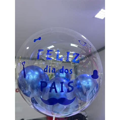 Balao Feliz Dia Dos Pais - Kit-10 Adesivos "Feliz Dia Dos Pais" para Bubble Balão! | Shopee Brasil