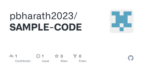 github pbharathsample code