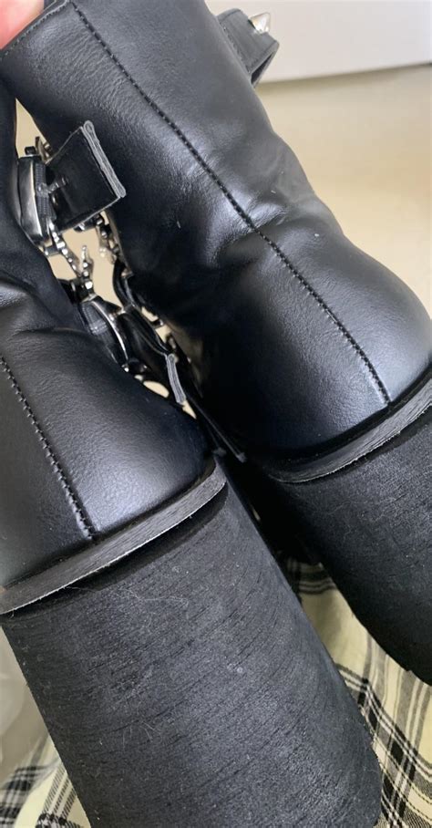 has this happened to anyone else’s demonia shoes? : r/GothStyle