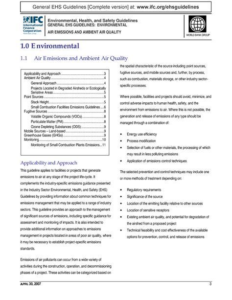 Ifc Ifc Environmental Health And Safety Guidelines General Ehs