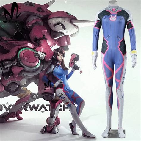 3d Printing D Va Bodysuit Halloween Cosplay Dva Zentai Catsuit Spandex