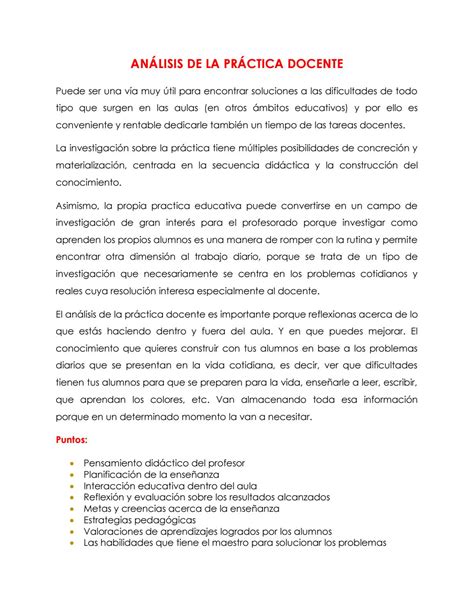 An Lisis De La Pr Ctica Docente By Dulce Hinostroza Issuu