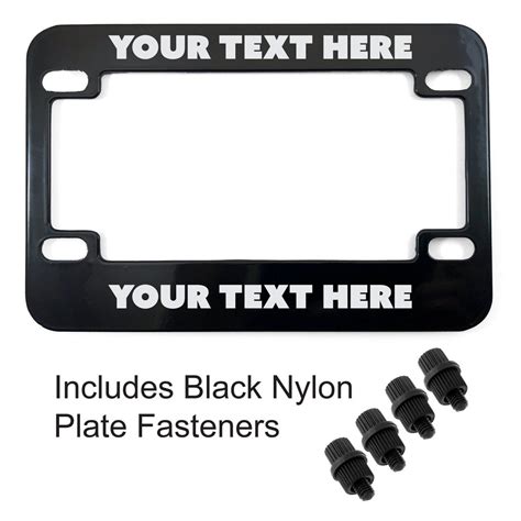 Laser Engraved Personalized Motorcycle License Plate Frame Etsy