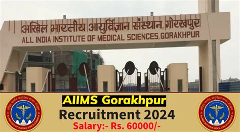 Aiims Gorakhpur Recruitment 2024 Notification Out Apply Now