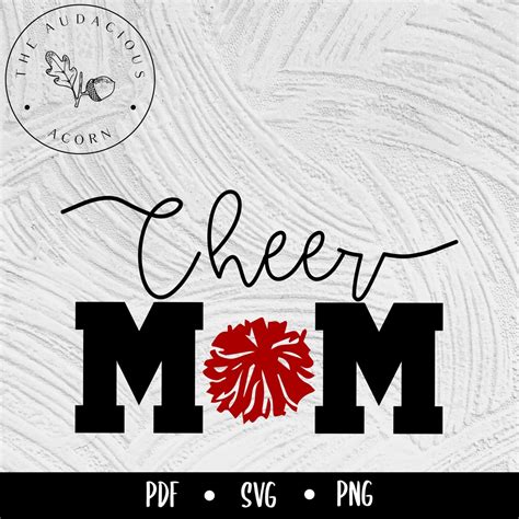 Cheer Mom With Pom Pom Svg Png Pdf Cut File Cricut Etsy