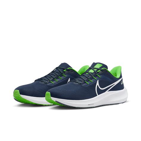 Nike Air Zoom Pegasus 39 Nfl Seattle Seahawks Road Running Shoes In