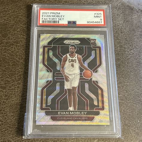 2021 22 Panini Prizm Evan Mobley Premium Factory Set Rookie PSA 9