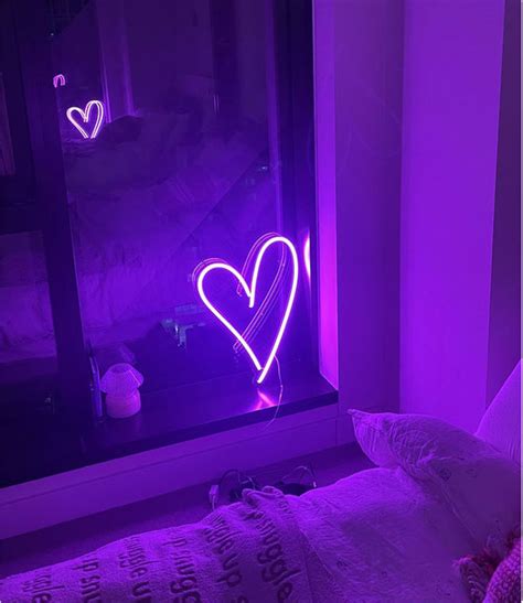 Purple Neon Light Signs|Custom purple led neon wall art for bedroom