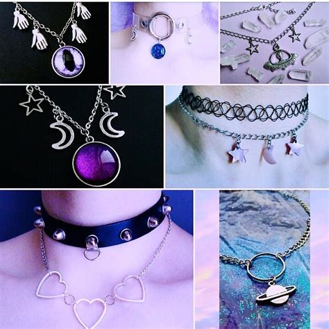 Pastel goth chokers etsy shop ofstarsandwine Smykker Tøj