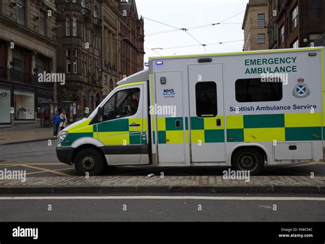 Scottish Ambulance Service Ambulance In Edinburgh Scotland Stock Photo