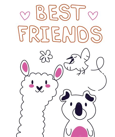 Coloriages Best Friends Forever Bff à Imprimer