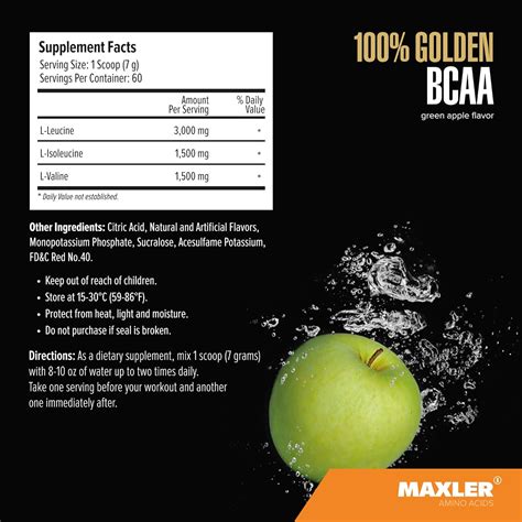 Maxler Oro Bcaa En Polvo Bebida De Recuperaci N Intra Y Post