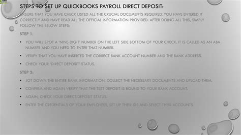 Ppt A Complete Step By Step Guide To Set Up Quickbooks Payroll Direct Deposit Powerpoint