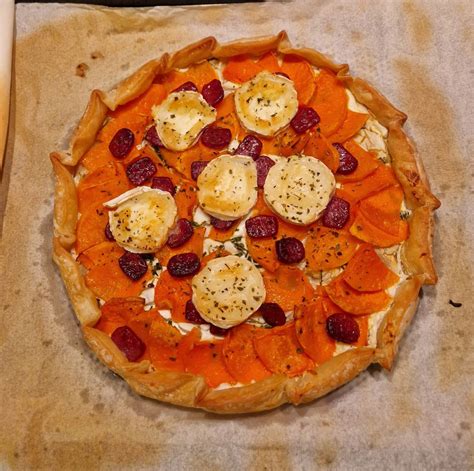 Recette Tarte butternut chèvre sur La cuisine de Cécile Blog de