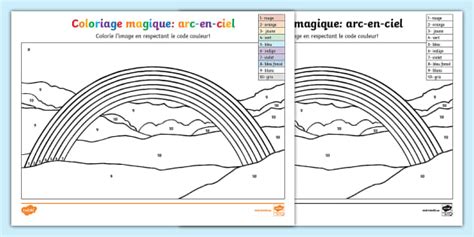 Coloriage Magique Arc En Ciel Professor Feito Twinkl