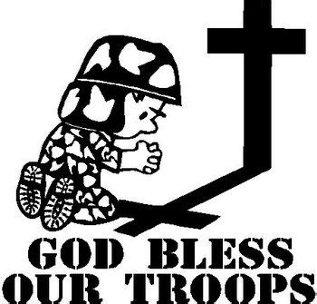 God Bless Our Troops Clip Art