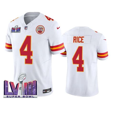 Kansas City Chiefs Rashee Rice White 2024 Super Bowl LVIII Vapor FUSE ...